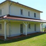 Wohnhaus Neubau mit Terrassenüberdachung
