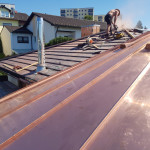 Dacheindeckung mit Dachentwässerung