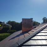 Dacheindeckung mit Dachentwässerung